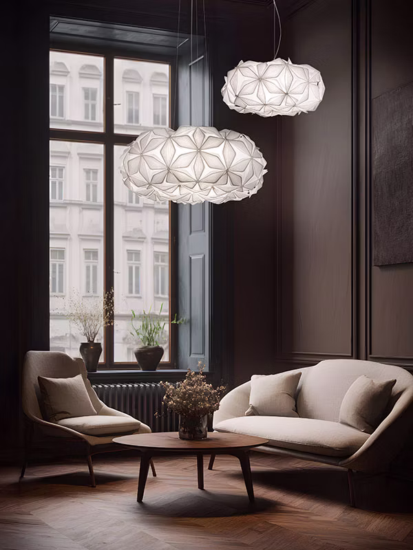 Sospensione di design C'est la Vie ambientata in sala da pranzo — Slamp Milano, showroom lampadari AvmLed Pescara