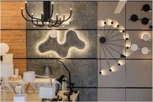 Lampadario 1 nel showroom AVM Led